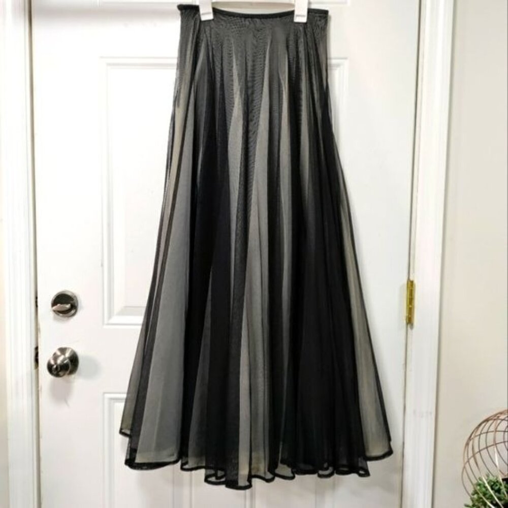 Alexia Admor New York  Long Full Length Whimsy Glam Grunge Tulle Skirt in Black - Picture 3 of 13